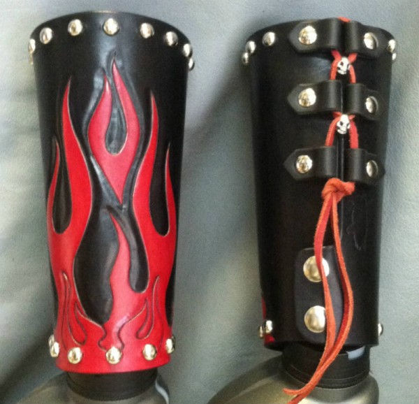 Custom Flame Biker Armbands